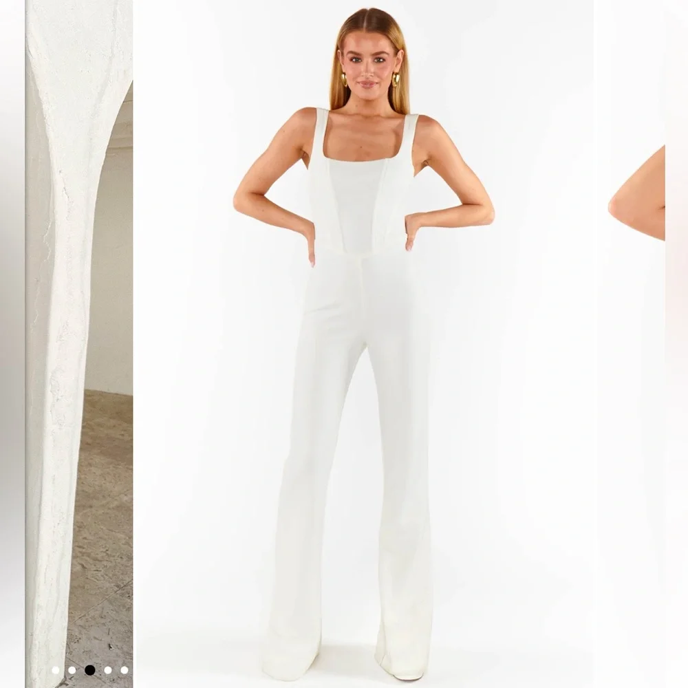 Show Me Your Mumu Nina Elegant White Jumpsuit - Picture 2 of 10